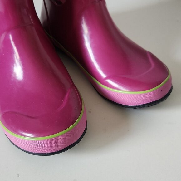 BOGS | Rainboot Pansies Rain Boots Floral Purple Girls Sz 6 - Picture 3 of 6